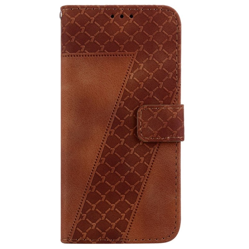 Läderfodral Realme C55 Telefonfodral Design 7 Med Rem