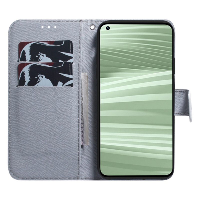 Läderskal Fodral Realme C55 Drömmande Lejon