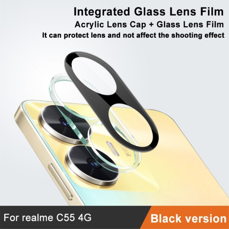 Linsskydd I Härdat Glas För Realme C55 (svart Version)