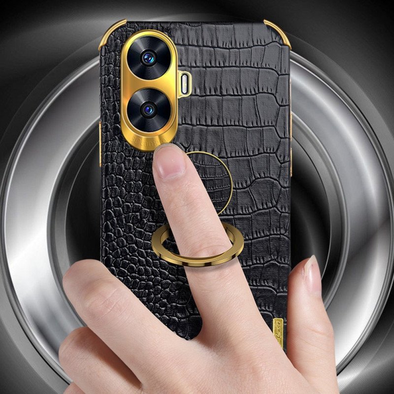 Skal Realme C55 Krokodilstruktur Med Ringhållare