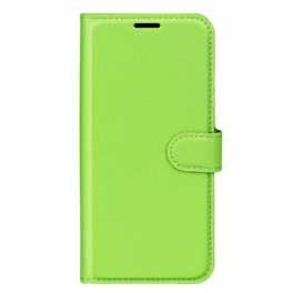 Folio-fodral Sony Xperia 10 IV Klassiskt Litchi Konstläder