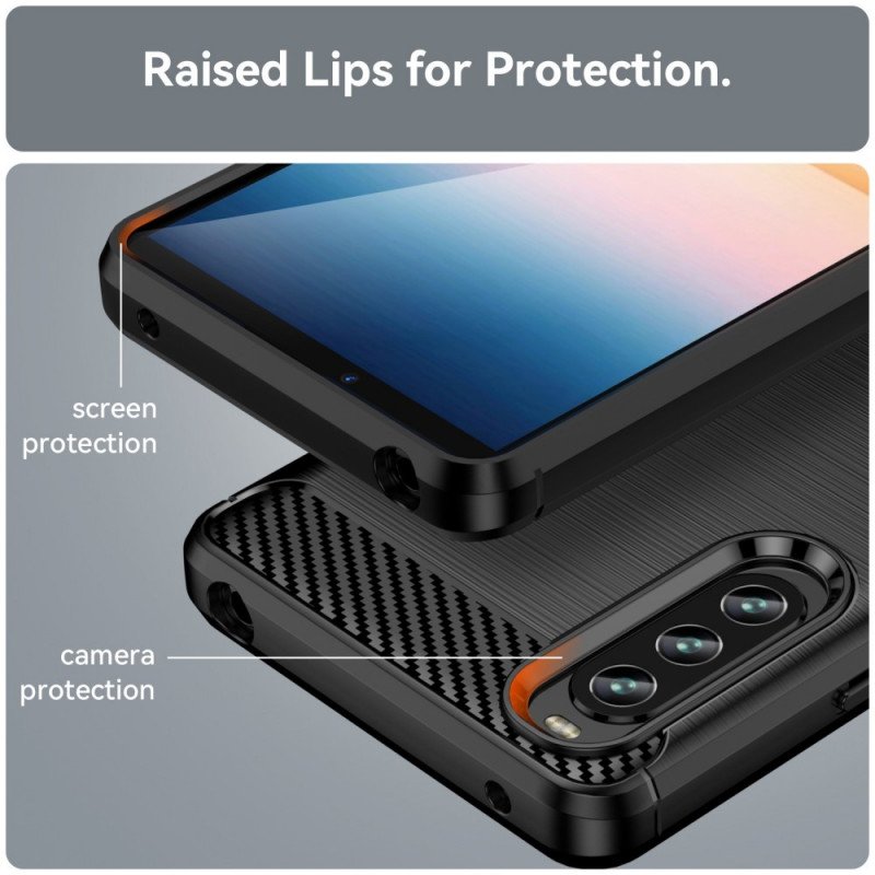 Skal Sony Xperia 10 IV Borstad Kolfiber