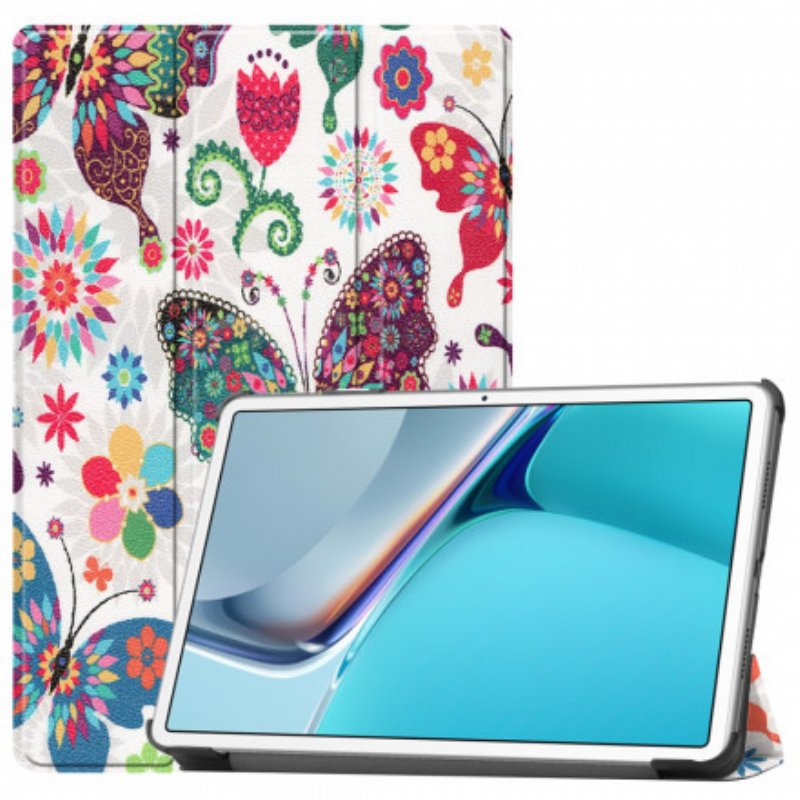 Skal Huawei MatePad 11 (2021) Retro Fjärilar Och Blommor