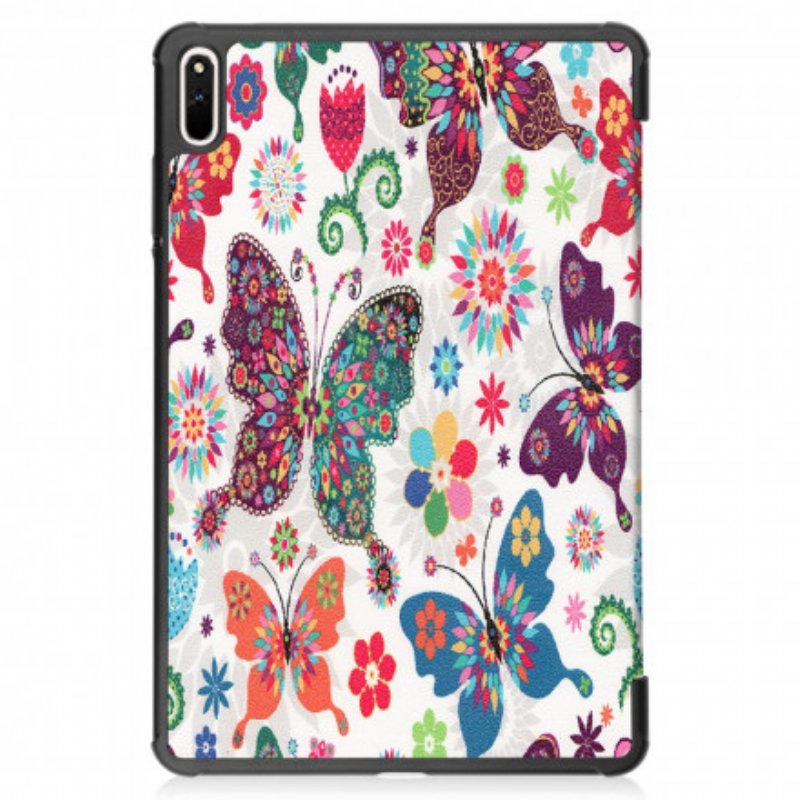 Skal Huawei MatePad 11 (2021) Retro Fjärilar Och Blommor