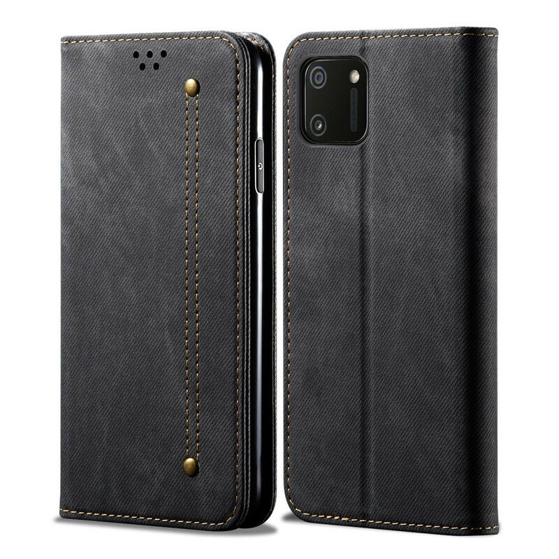 Folio-fodral Realme C11 Läderfodral Textur För Jeans I Konstläder