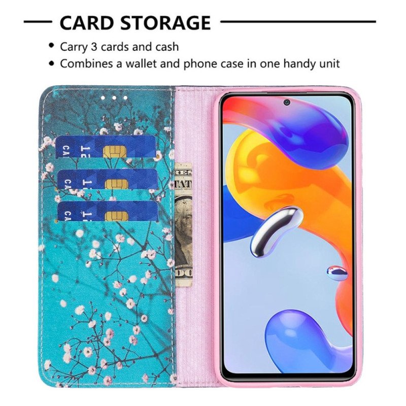 Folio-fodral Xiaomi Redmi 10C Läderfodral Blommor