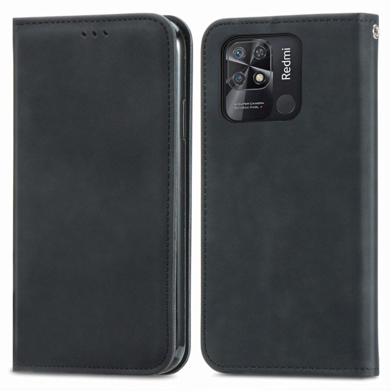 Folio-fodral Xiaomi Redmi 10C Läderfodral Vintage Serie