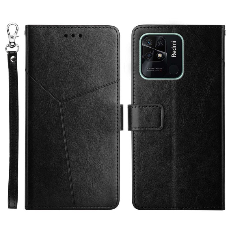 Folio-fodral Xiaomi Redmi 10C Med Kedjar Y Strappy Design