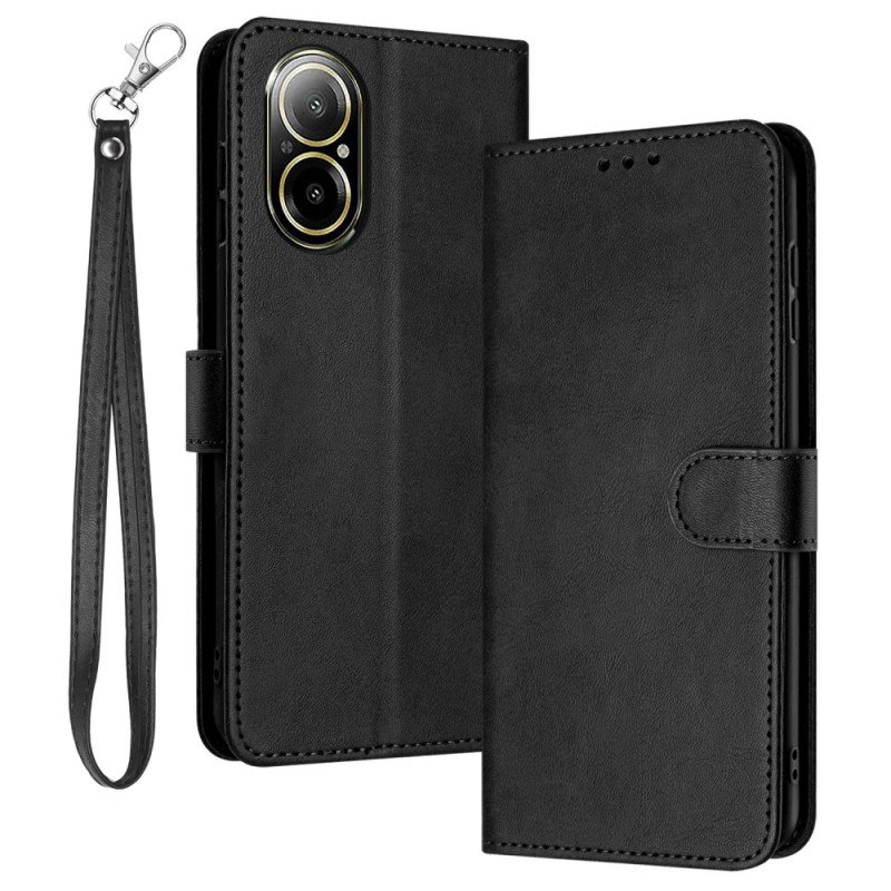 Fodral Realme C67 Enkel Lädereffekt Med Rem