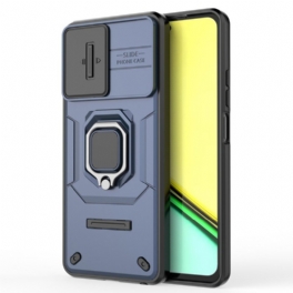 Skal Realme C67 Telefonfodral Ringhållare Och Glidande Linsskydd