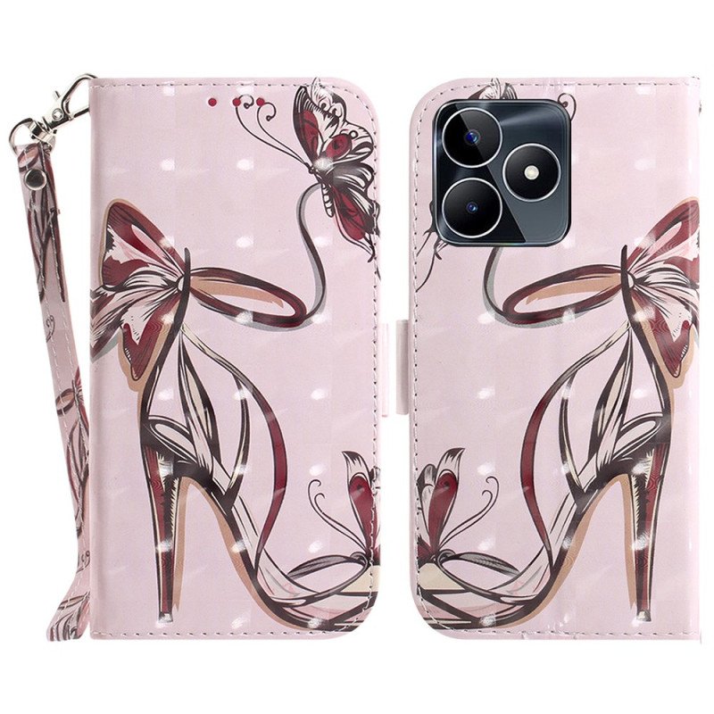 Fodral Realme C53 Högklackhållare Med Snodd