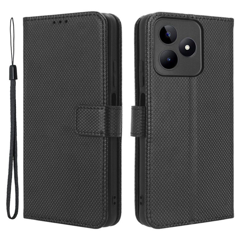 Fodral Realme C53 Texturerad Med Rem