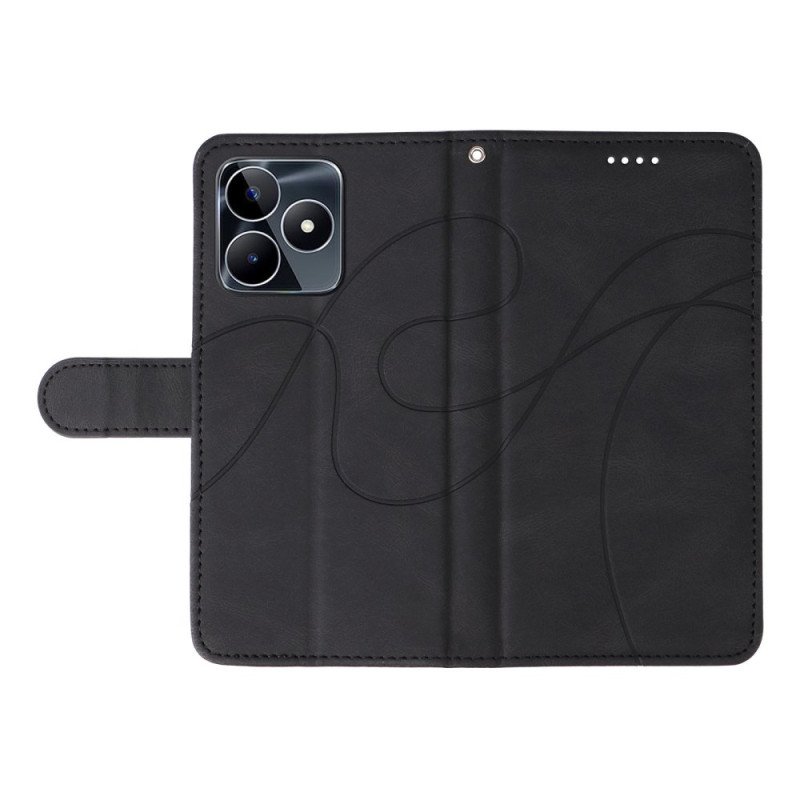 Fodral Realme C53 Vågiga Linjer
