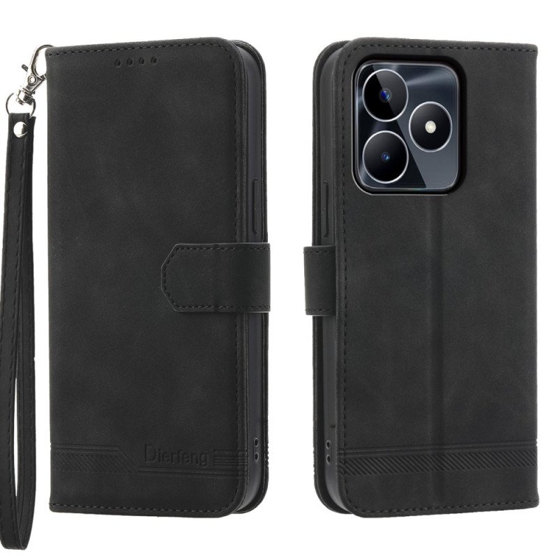 Läderfodral Realme C53 Telefonfodral Dierfeng