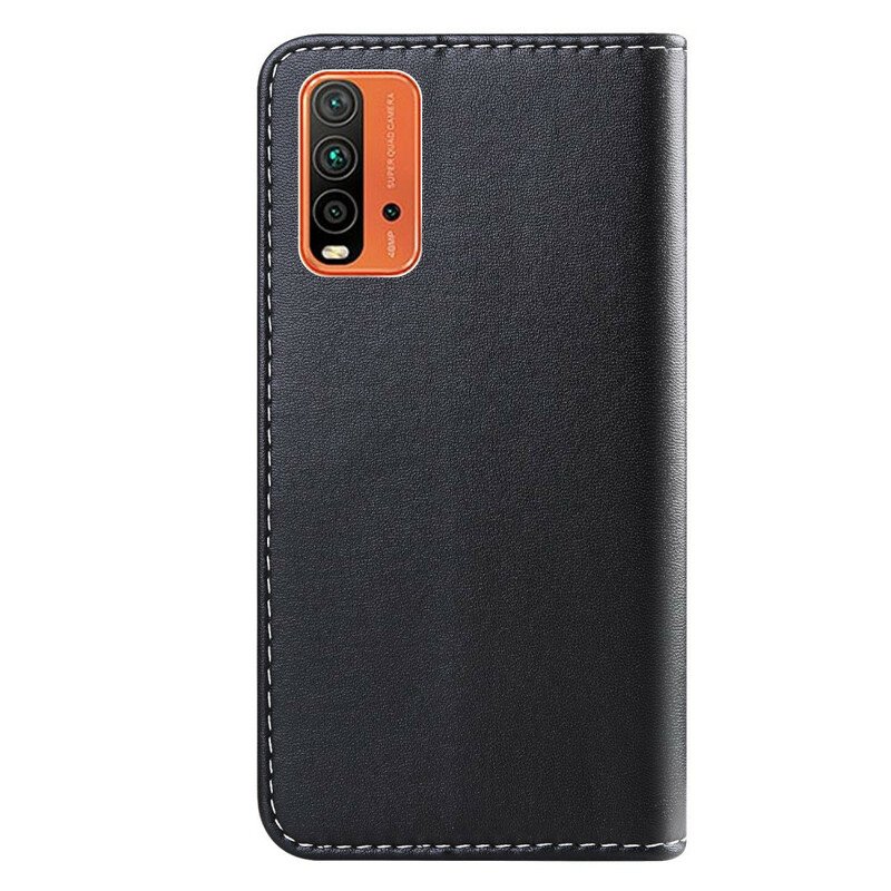 Fodral Xiaomi Redmi 9T Trefärgad Lädereffekt