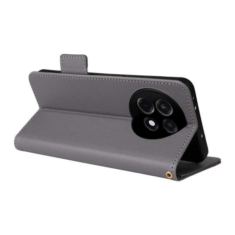 Fodral För Oneplus 13r Litchitextur Med Rem