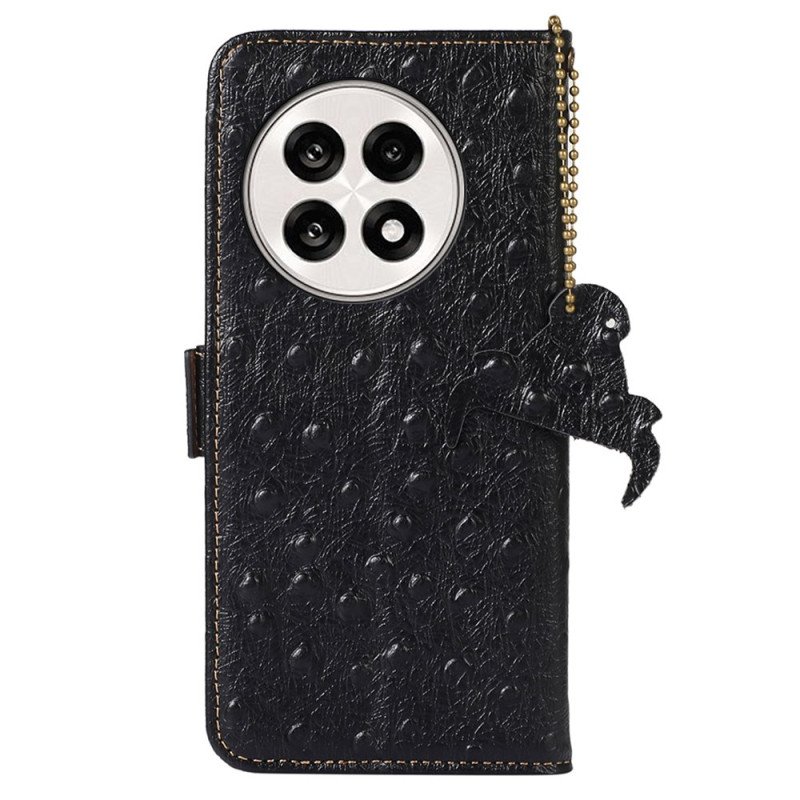 Fodral För Oneplus 13r Rfid-blockerande Strutsläder