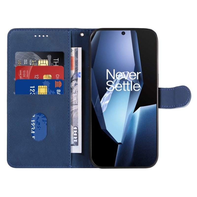 Läderfodral Oneplus 13r Telefonfodral Vågiga Linjer