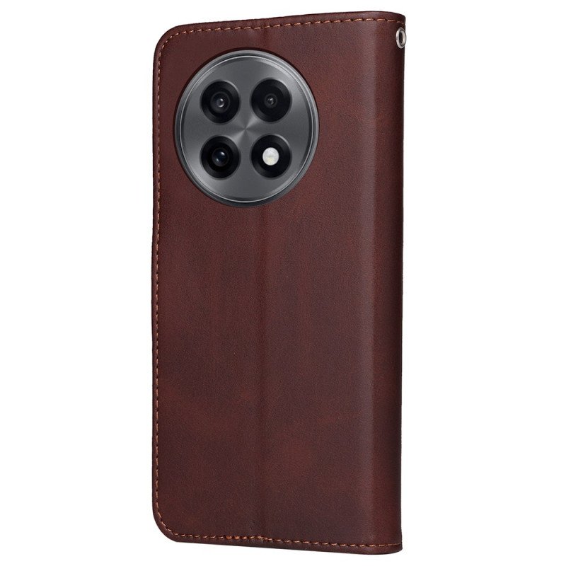 Läderskal Fodral Oneplus 13r Enkel Läderrem