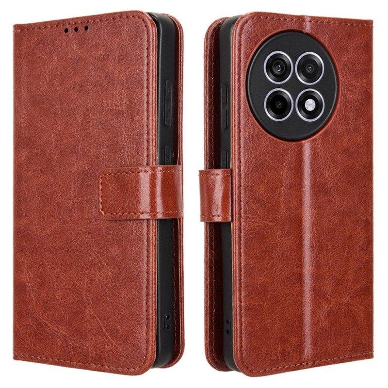 Läderskal Fodral Oneplus 13r Flashigt Konstläder