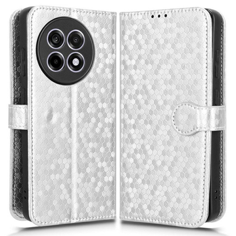 Läderskal Fodral Oneplus 13r Glänsande Prickar