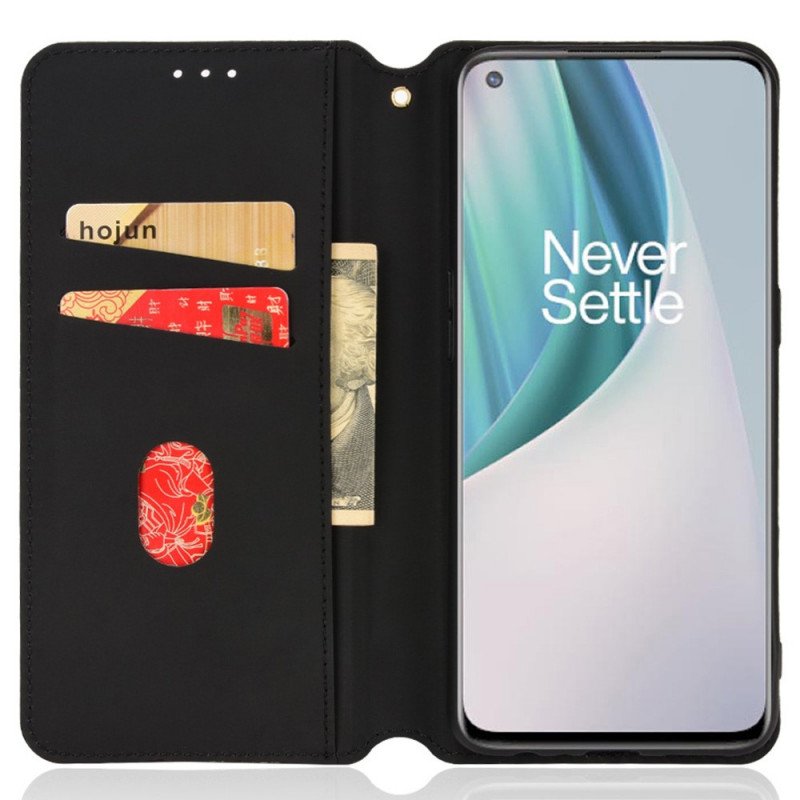 Folio-fodral OnePlus Nord N10 Läderfodral Diamantlädereffekt