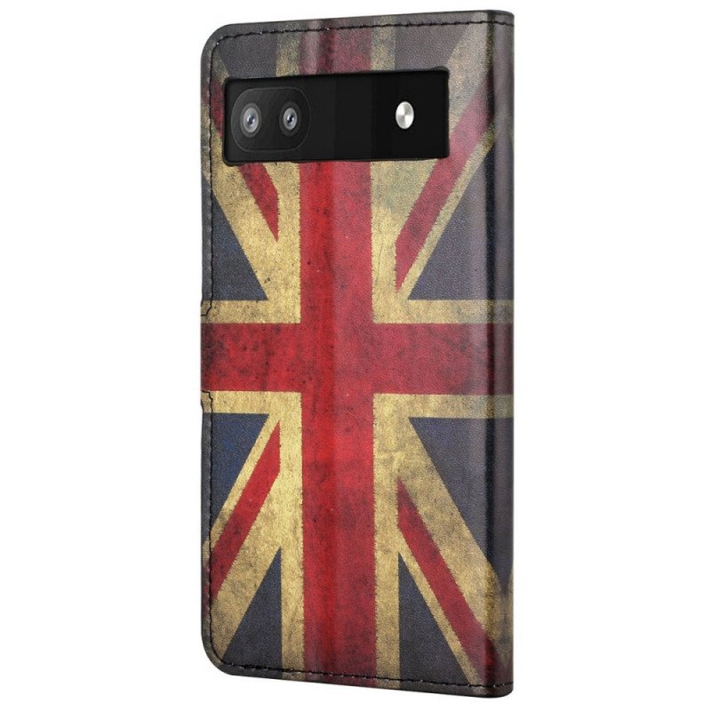 Läderfodral Google Pixel 6A Engelsk Flagga