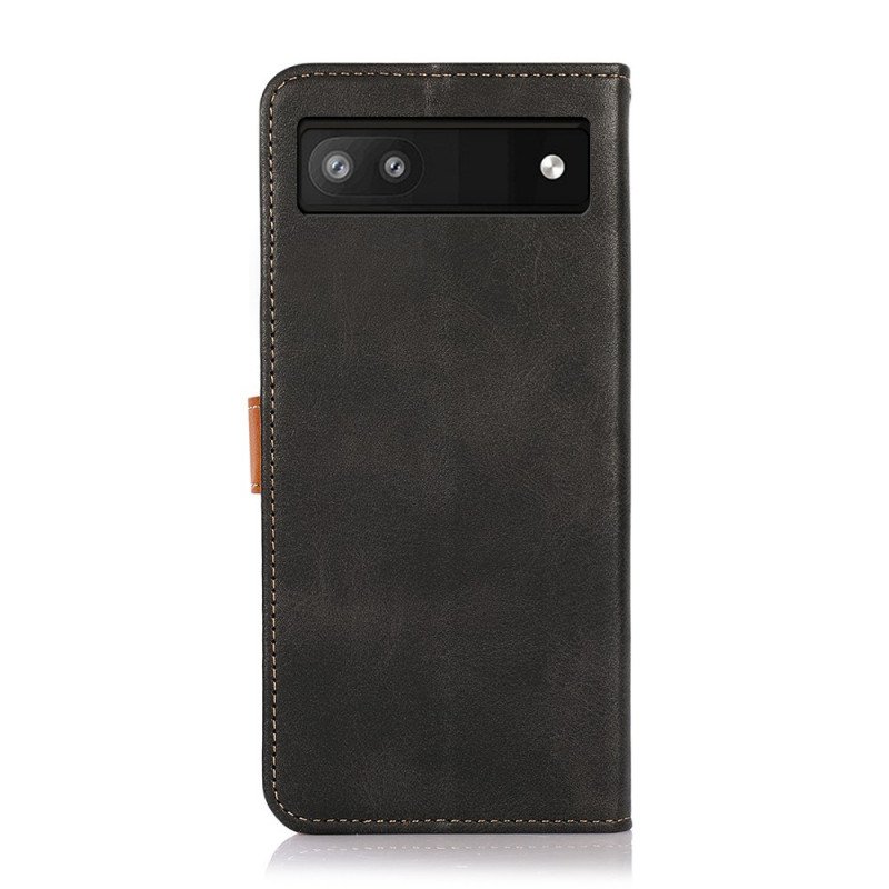Läderfodral Google Pixel 6A Khazneh Med Rem