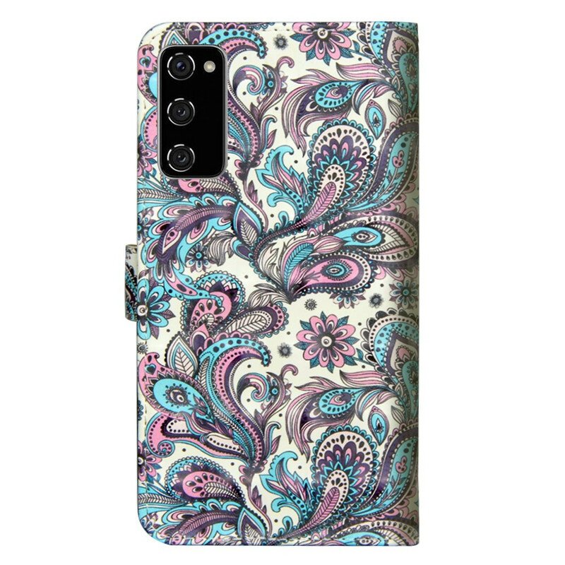 Folio-fodral Samsung Galaxy S20 FE Blommor Mönster