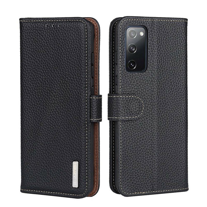 Läderfodral Samsung Galaxy S20 FE Khazneh Lychee Läder