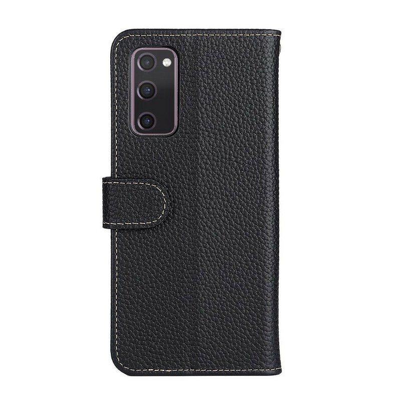 Läderfodral Samsung Galaxy S20 FE Khazneh Lychee Läder