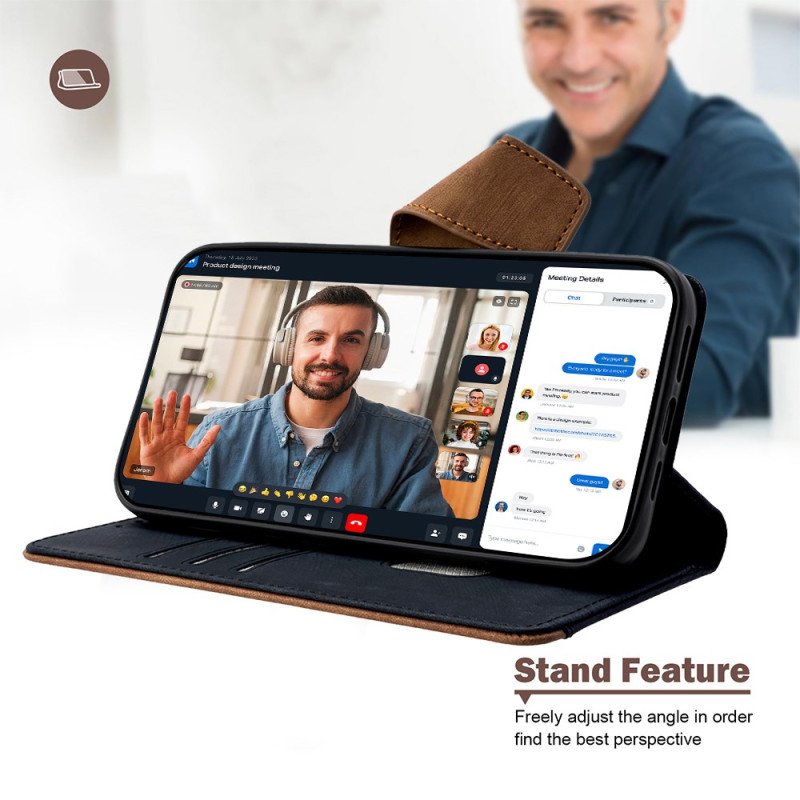 Läderskal Fodral Realme C71 Vintage Rfid-plånbok