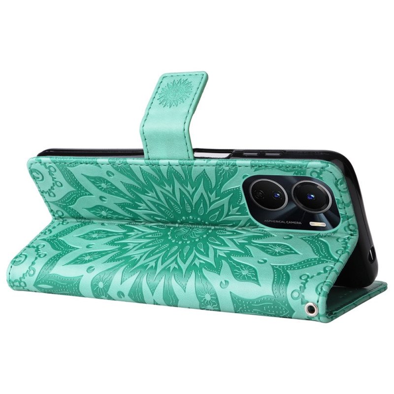 Fodral Vivo Y16 Mandala Sun Med Snodd