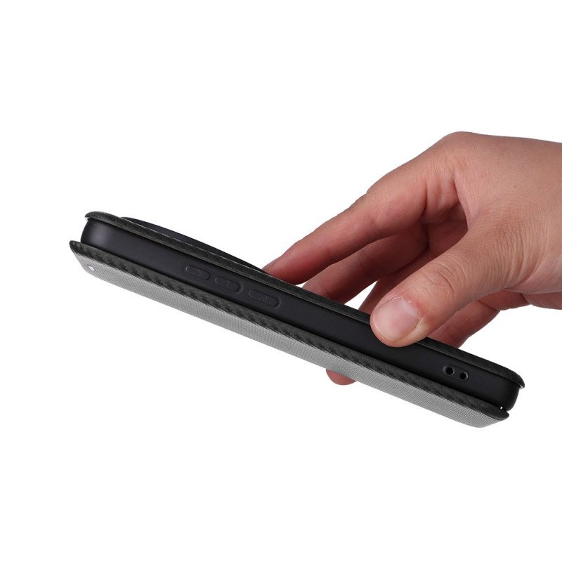 Folio-fodral För Xiaomi 15 Ultra Borstad Kolfiber