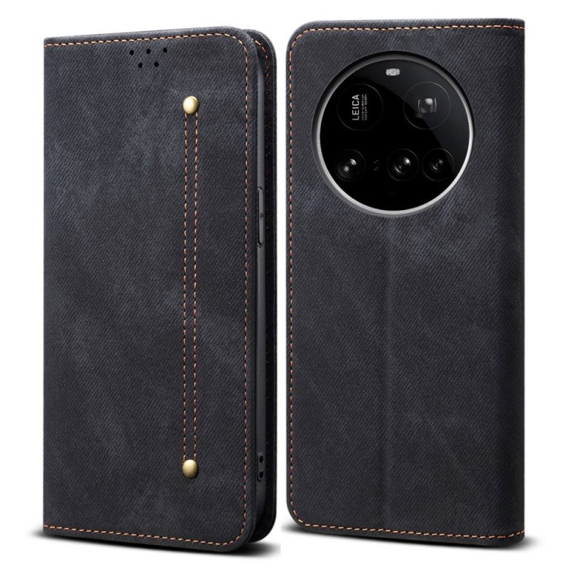 Folio-fodral Xiaomi 15 Ultra Telefonfodral Denimtyg