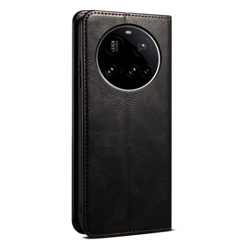 Folio-fodral Xiaomi 15 Ultra Vaxat Konstläder