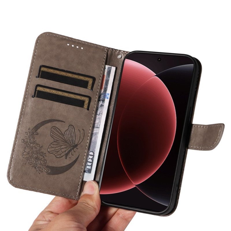 Läderfodral Xiaomi 15 Ultra Telefonfodral Fjärilsdesign