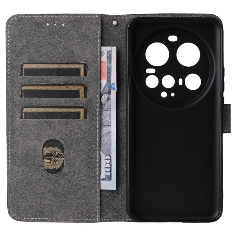 Läderfodral Xiaomi 15 Ultra Telefonfodral Rfid-blockering Med Mockaeffekt