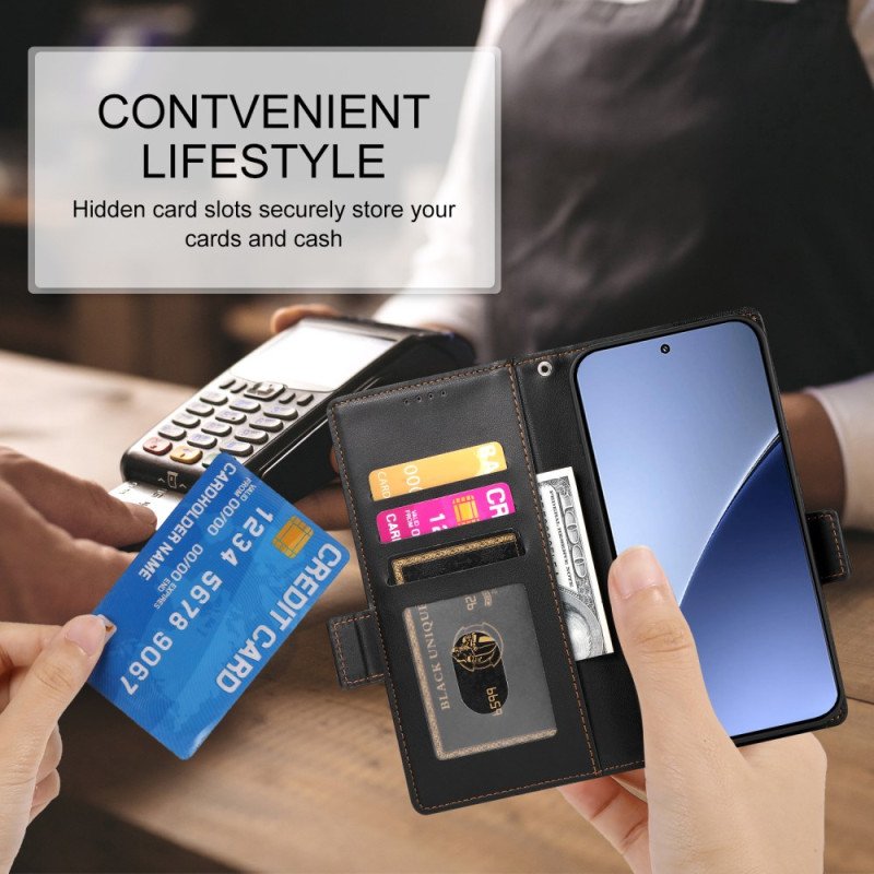 Läderskal Fodral Xiaomi 15 Ultra Dubbel Spänne