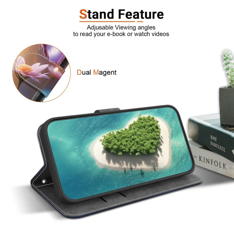 Läderskal Fodral Xiaomi 15 Ultra Fjärilar Och Himmelblommor