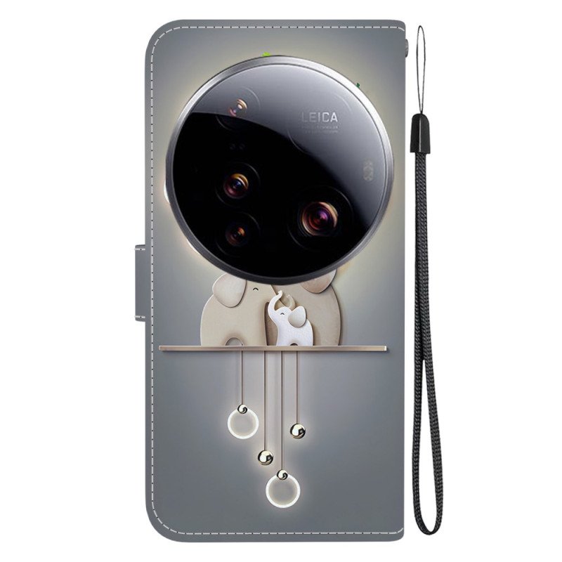 Läderskal Fodral Xiaomi 15 Ultra Mönsterelefant