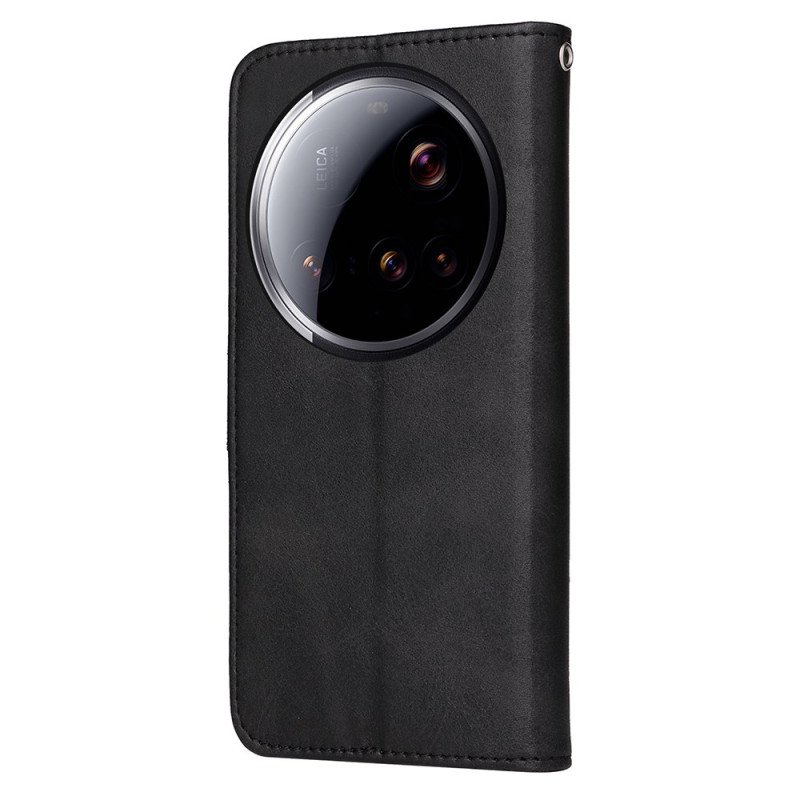 Läderskal Fodral Xiaomi 15 Ultra Texturerat Konstläder