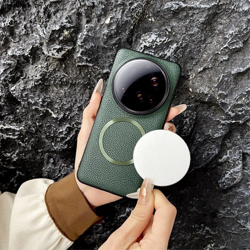 Skal För Xiaomi 15 Ultra Kompatibel Med Magsafe-lychee-lädereffekt