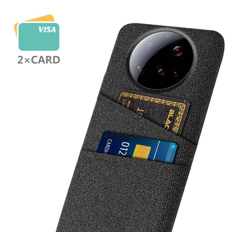 Skal Xiaomi 15 Ultra Dubbel Korthållare I Tyg