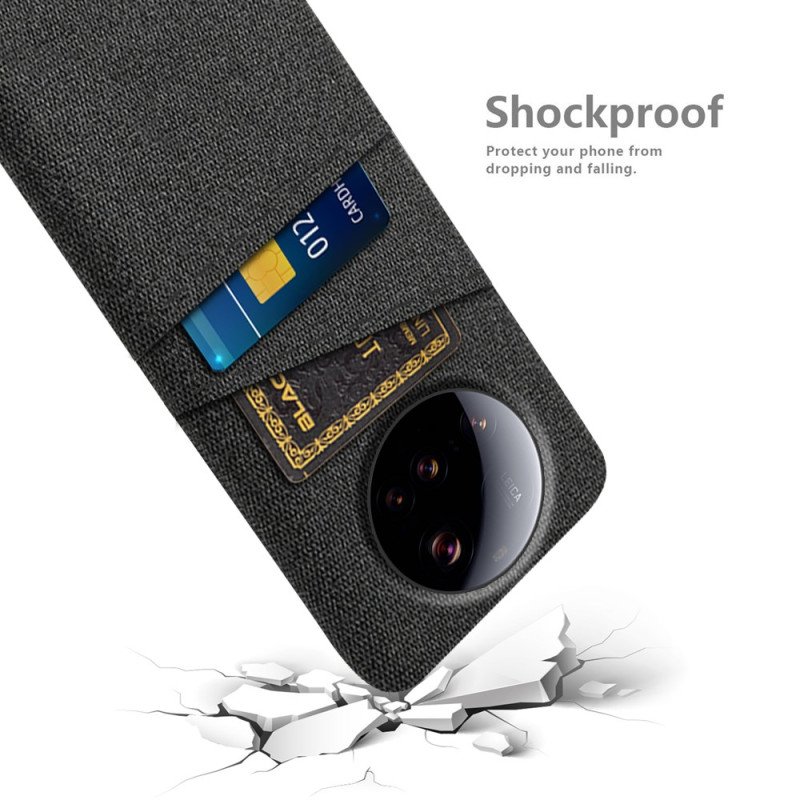 Skal Xiaomi 15 Ultra Dubbel Korthållare I Tyg