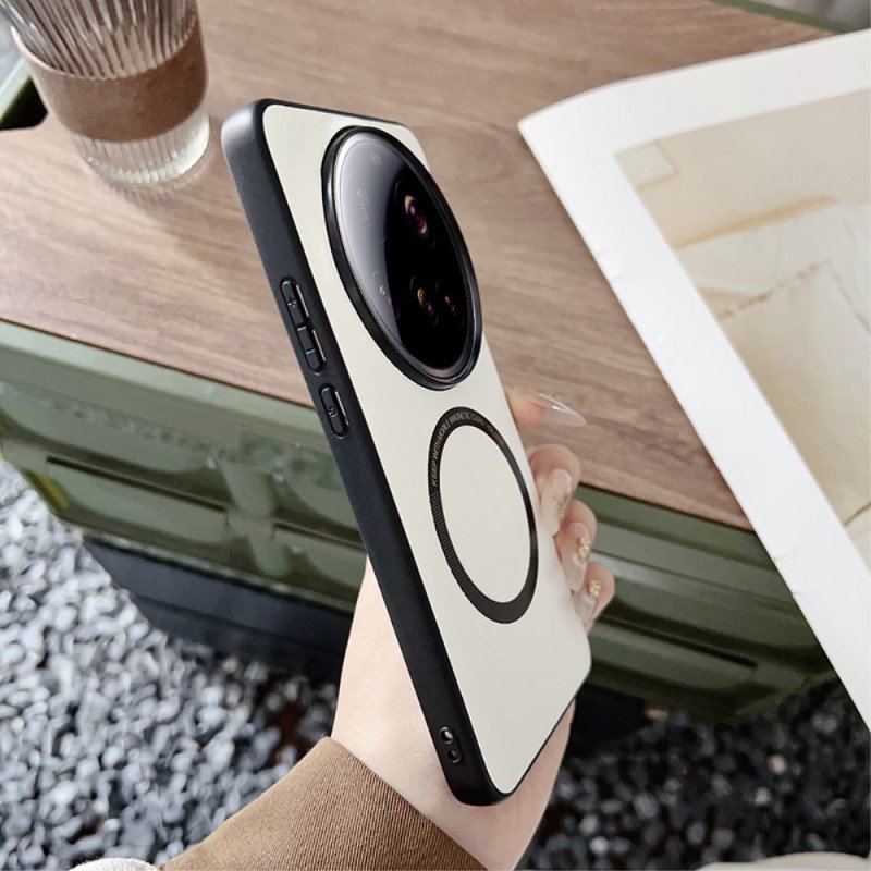 Skal Xiaomi 15 Ultra Telefonfodral Kompatibel Med Magsafe-lädereffekt