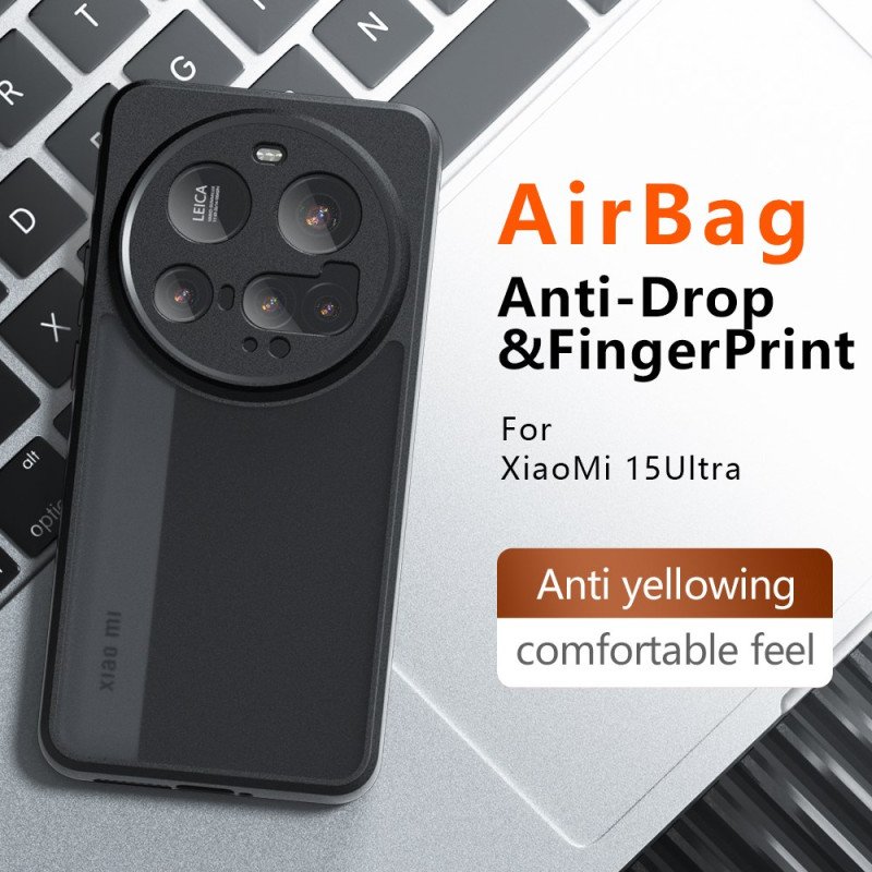 Skal Xiaomi 15 Ultra Telefonfodral Svart Genomskinlig