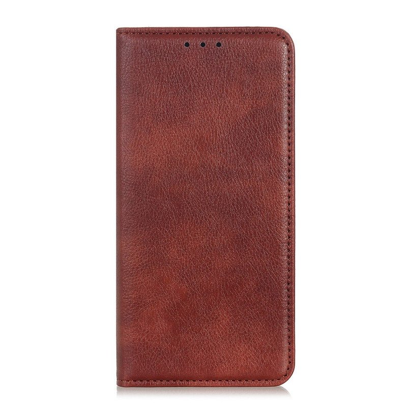 Folio-fodral Samsung Galaxy A03 Läderfodral Litchi Design Läder
