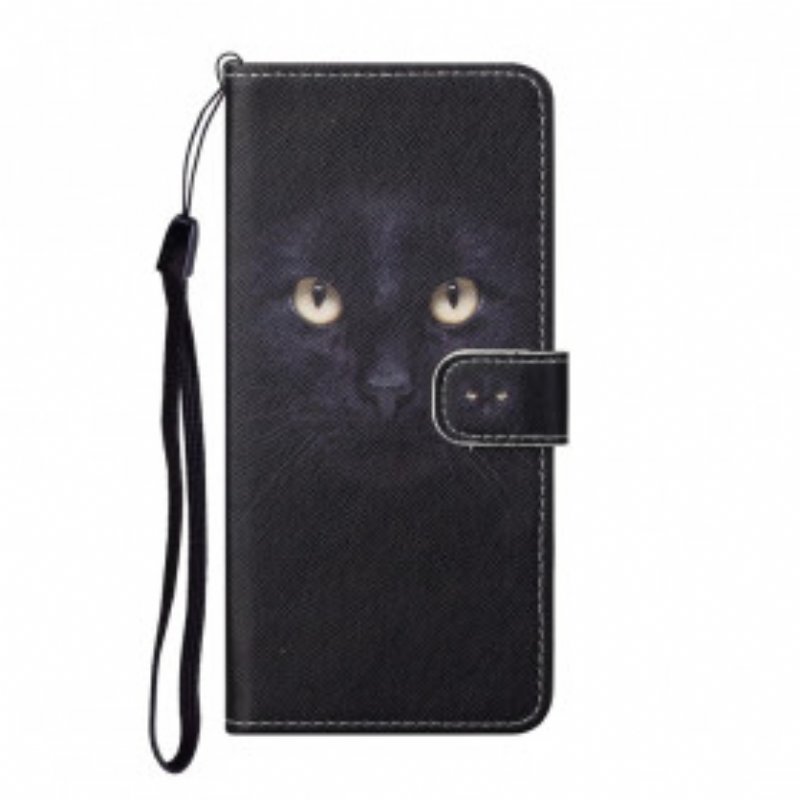 Fodral Samsung Galaxy A32 Med Kedjar Strappy Black Cat Eyes