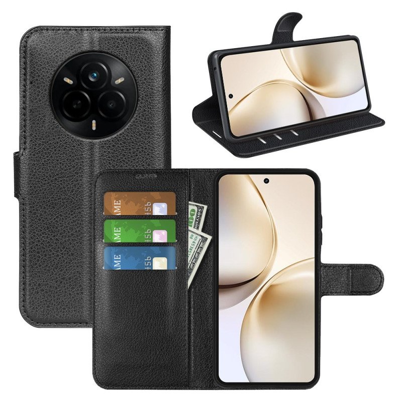 Fodral Realme 14 Pro Plus 5g Klassiskt Litchi-konstläder